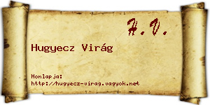 Hugyecz Virág névjegykártya
